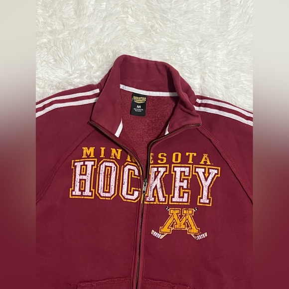 Vintage Minnesota Golden Gophers Hockey Maroon Full Zip Jacket Size M - Picture 4 of 10